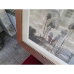 Много стара литография от Испания в още по стара рамка - 3830